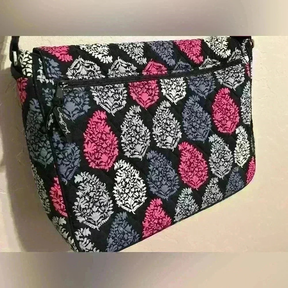 Vera Bradley Laptop Shoulder Bag in Pink, Grey and Black Print - Picture 4 of 8